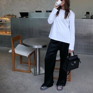 Enza Costa black silk pants size 2/M 100% silk